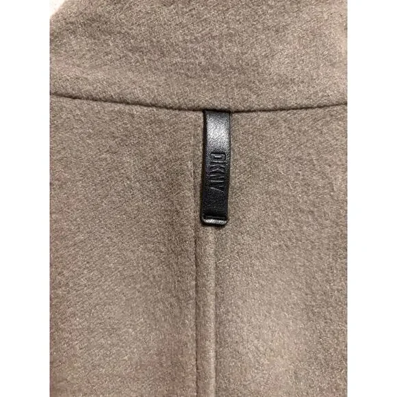 DKNY Womens Wool Blend Peacoat Trench Coat Brown/Green Size Medium - Picture 10 of 14